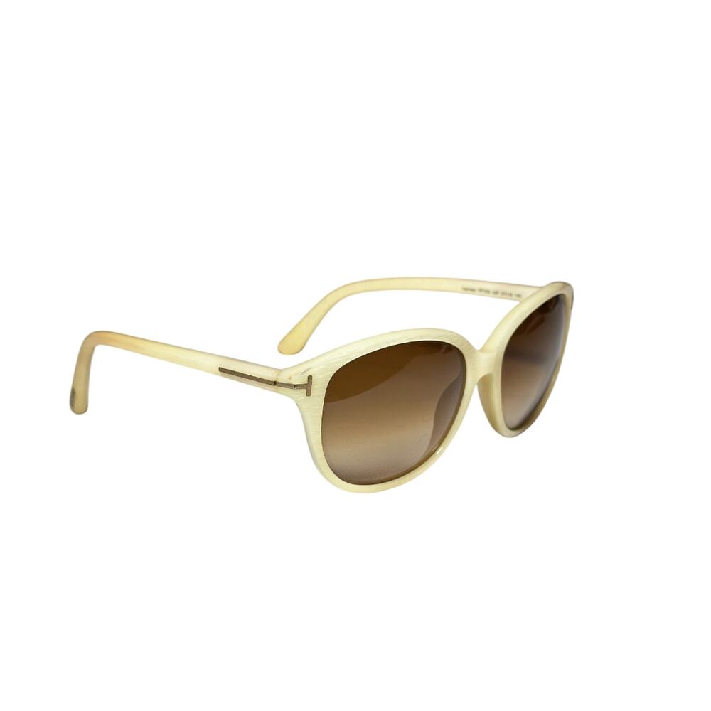 Tom Ford Karmen TF329 20F Ivory Aviator Sunglasses 57-16-140